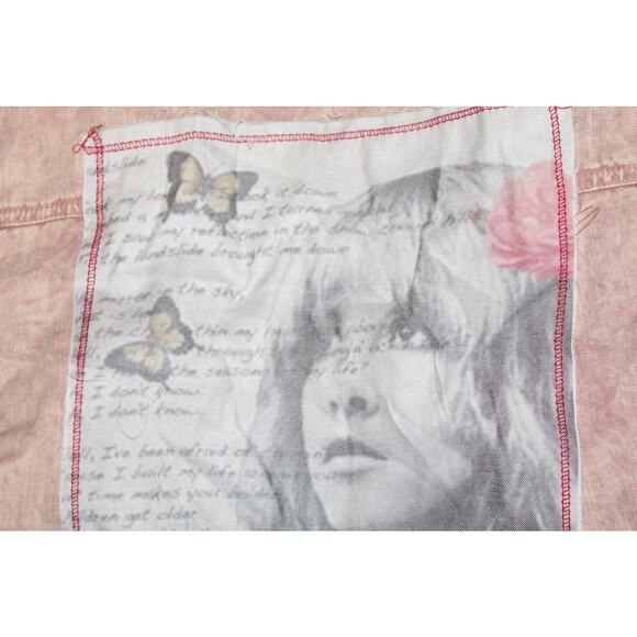The Nu Vintage Stevie Nicks Graphic Shirt | Rose Pink Button-Up | Size Large - Picture 5 of 7